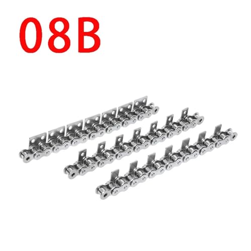 Cadena recta 08B-1 en acero inoxidable 304 con oreja para proyectos de máxima resistencia 2