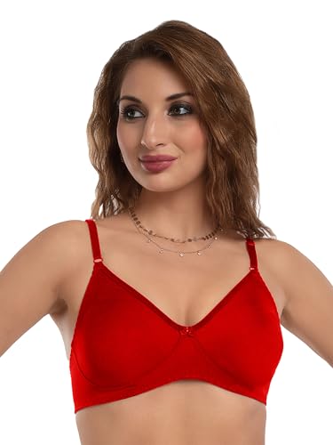 Image of Daisy DEE Women's Cotton Seamless Wire-Free Bra | Lightly-Padded | Full Coverage Everyday Bra | Comfortable Fit for T-Shirts Bra - NLPZ
