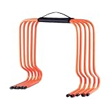 Zxpjkyu Set of 5 Agility Hurdles and Training Hurdles for Football and Basketball, 50cm