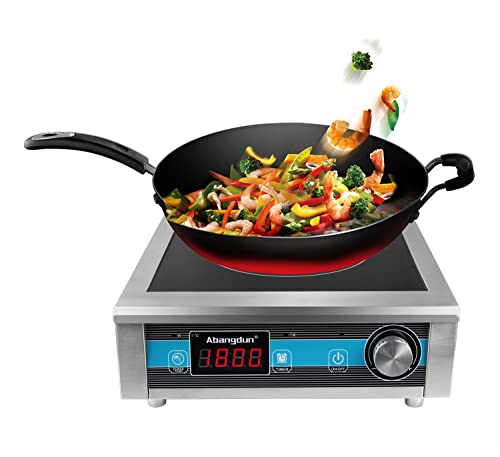 Commercial Grade Countertop Burner 1800 W /120V Commercial Induction Cooktop 9 Inch Heating Coil Hot Plate Portable Electric Stove for Cooking Abangdun - Image 4