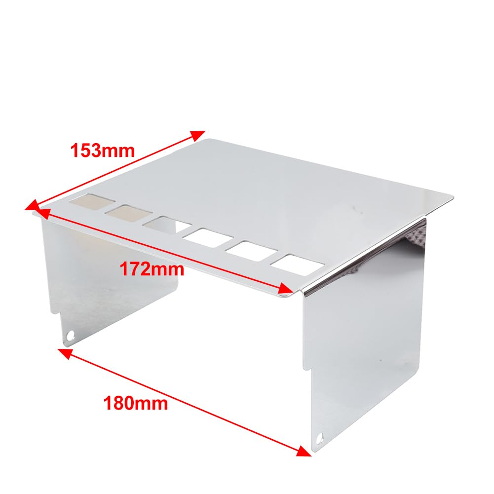 Lirun Windowed Battery Box Cover 1 Pc For Harley FXD 1991-1996 Aluminium Chrome