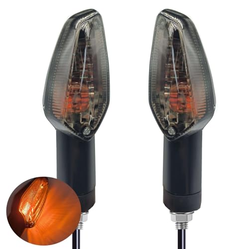 Image of 2PCS Motorcycle Turn Signals Lights Lamp Indicator Blinker Compatible with Honda CBR 250R 300R CB300F CBF125 150 Stunner (Smoke Shell)
