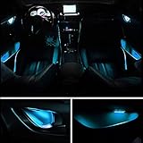 Automotive Door Handle Lights,12V 4pcs LED Interior Lights Multicolor Universal Fit for Car Interior Atmosphere Light (Ice Blue)