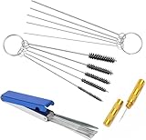 4 PCS Torch Tip Cleaner Set, Welding Torch Tip Cleaner With Drill Bit Torch Tip Cleaner Set For Carbon Carburetor Jet Cleaner With 10 Cleaning Needles, 5 Cleaning Brushes And 1 Scraping Needle
