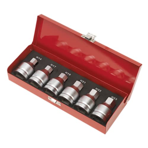 Hex Socket Bit Set SEALEY ak6217 en 3/4 carré pour serrage mécanique - 3