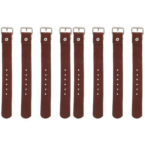 Abaodam 4 Pairs Bike Basket Straps Cycling Basket Strap Scooter Baskets Strap Wicker Bike Buckle Leather Belts