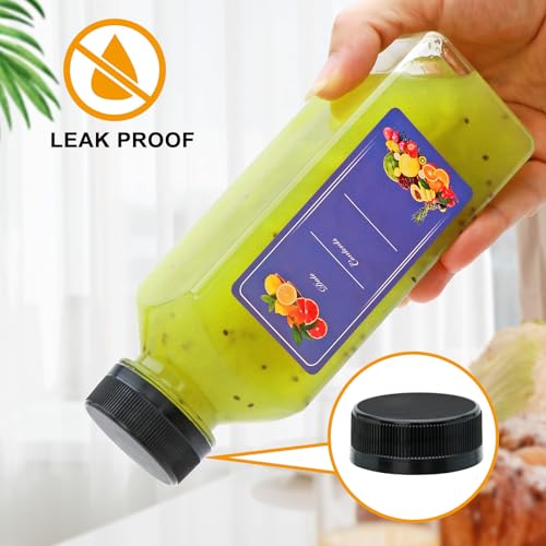 12oz Plastic Juice Bottles with Caps,Plastic Bottles with Black Tamper Proof Lids,Reusable Juice Containers for Juicing,Milk,Hot Sauce,Kombucha,Oil,Ginger Jar,Portable Travel Bottle,Smoothies,48PCS by Accguan - Used condition - Image 4
