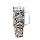 Choix de cadeau de vacances d'hiver : un cadeau unique pour Noël, le Nouvel An ou les occasions hivernales, ce gobelet de Noël imprimé zèbre et girafe est adapté pour les enfants et la famille, pratique, durable et plein de chaleur saisonnière attentionnée.