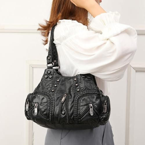 Image of PALAY Shoulder Bag for Woman Vintage PU Leather Women Handbags Punk Retro Crossbody Bags for Women