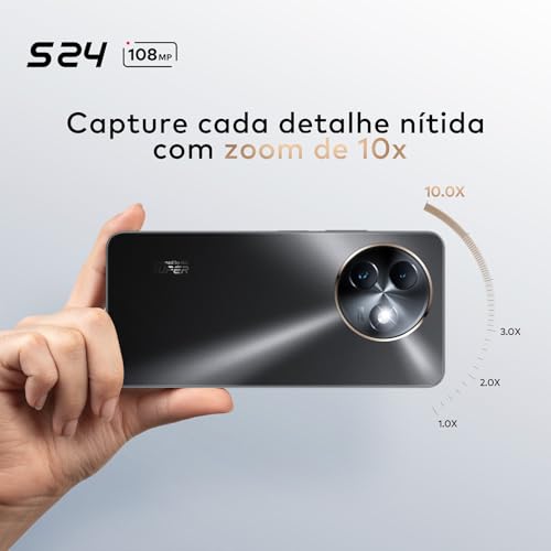 Smartphone itel S24 8+8+256GB celular, Dual SIM, tela 6,7