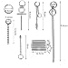Integrity.1 Pendientes BTS, 6 Piezas Kit de Pendientes de Cadena,Pendientes de Cadena...