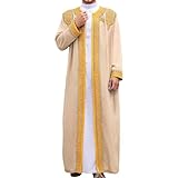 Style kandoura ethnique: robe traditionnelle Thobe-Abaya Djellaba, robe longue ethnique musulmane, vêtement Ramadan, robe arabe, silhouette classique, adaptée aux prières