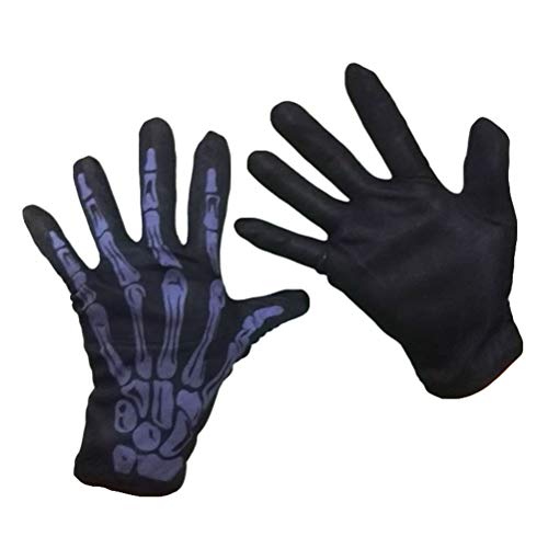 Amosfun Luvas de dedo para dedo, esqueleto de terror, luvas de dedo para decoração de festa (cor ale