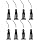 AmeriCan Goods 100/Pk Dental Plastic Pre-Bent 18Ga Liner Curved Tips Disposable Flow Plastic Tips (Black-Bent)