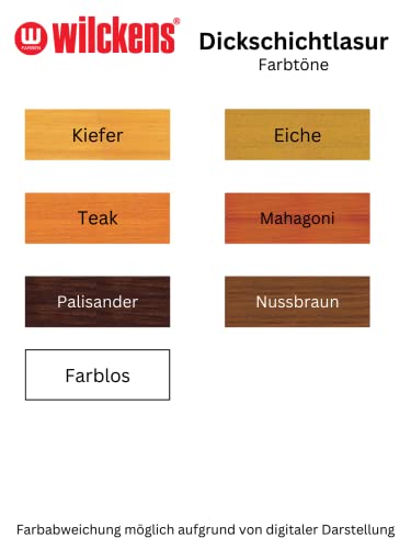 Dickschichtlasur Wilckens Holzschutz, 750 ml, Nussbaum, seidenglänzend