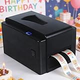 【RISPARMIO DI SPAZIO】La stampante per etichette è dotata di un vassoio per etichette integrato che supporta sia la carta in rotolo che quella piegata, caricata dal retro. Con dimensioni compatte ed eleganti di 280x220x168 mm (11x8,7x6,6