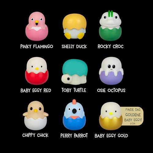 MegaLight Blind Box Mini Nachtlichter für Kinder | Mystery Box | zufällige Figurenauswahl | 1 aus 9 zum Sammeln l 4 Verschiedene Lichtfarben | stufenlos dimmbar | mit Anhänger | EGGY’S Mystery Lights