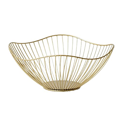 Pumpumly Panier à fruits en fil de fer, bol à fruits creux, plateau à fruits en fer, bols à fruits en métal, panier de rangement pour fruits, collations, légumes Cover