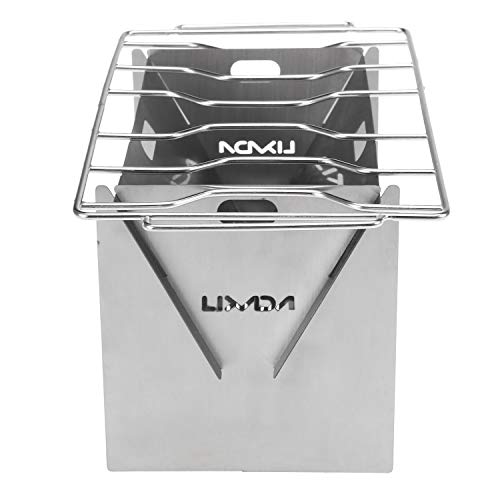 DECDEAL Camping Fogão A Lenha Ao Ar Livre Portátil Dobrável Mochila de Aço Inoxidável Fogão de Cozin