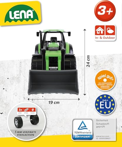 Lena Worxx Traktor Deutz-Fahr Agrotron 7250 TTV mit Frontlader 45 cm, realistisches Landwirtschaft Spielfahrzeug, robuster Trecker mit funktionstüchtiger Ladeschaufel, für Kinder ab 3 Jahren