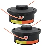 Biuhpa 2Pcs Stihl Strimmer Head Autocut 25-2 Fits Stihl FS55 FS56 FS70 FS80 FS90 FS100 FS110 FS130 FS240 FS250 FR106 10 * 1.0LH 4002 710 2108 Trimmer Head with Strimmer Line 2.4mm*6m