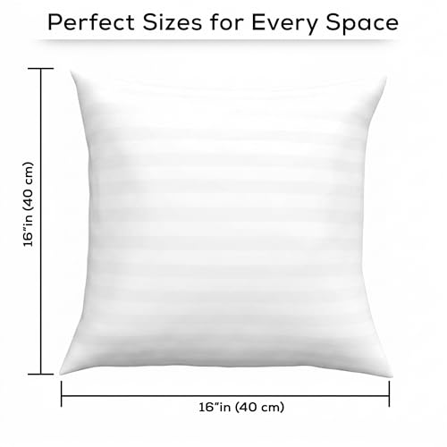 Image of Story@Home Microfibre Sofa Cushions Set of 5 | Soft & Fluffy Square Sofa Cushion 16 inch x 16 inch Set | 200 GSM Decorative Sofa Pillow for Bed, Chair, Car & Living Room - White