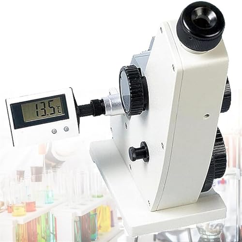 YXZQLOZ Réfractomètre Abbe de Bureau, réfractomètre monoculaire de Laboratoire Professionnel, Plage de Mesure 1.300-1.700ND, équipement Optique de Laboratoire