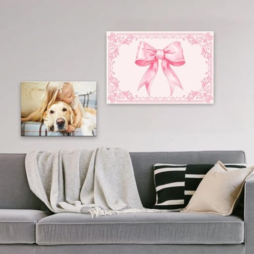 Image of ARPADAMO Diamond Art Kits for Adults,5D Pink Bow Diamond Painting DIY Aesthetic Wall Diamond Art Diamond Painting Kits for Adult,Round Full Drill Diamonds, Diamond Art Kits for Home Decor-12x16inch