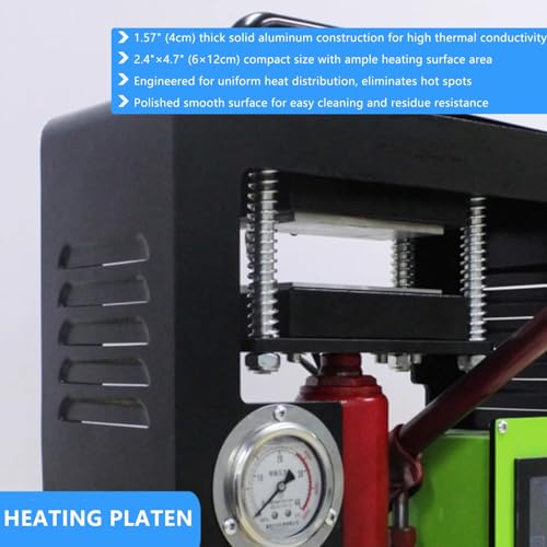 Prensa térmica hidráulica portátil 10 toneladas 600 W miniatura 4