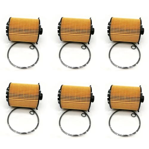 Juego de 6 filtros de aceite 31372212 compatibles con Volvo S60 S80 V60 XC60 XC70 2015 a 2017