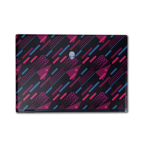 Image of Laptop Skin Compatible with Alienware M16 R2 (2024) - Magenta Rain - Premium 3M Vinyl Protective Wrap Decal Cover - Easy to Apply | Crafted in The USA by MightySkins