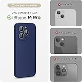GOODVISH Silikonowe etui 3 w 1 zaprojektowane dla iPhone'a 14 Pro 2022, z 2 osłonami ekranu, pełna osłona [zwiększona ochrona aparatu] 15.5 cm miękkie etui 14pro [podszewka z mikrofibry odporna na
