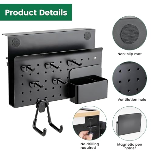 Tiroir sous bureau sans perçage support PC ordinateur rangement latéral - 4