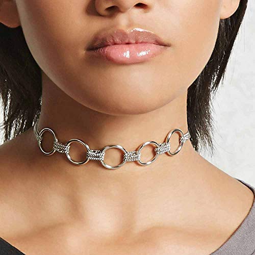 Preisvergleich Produktbild Jovono Fashion Halskette Einfacher Kreis Schmuck Kette für Damen und Mädchen