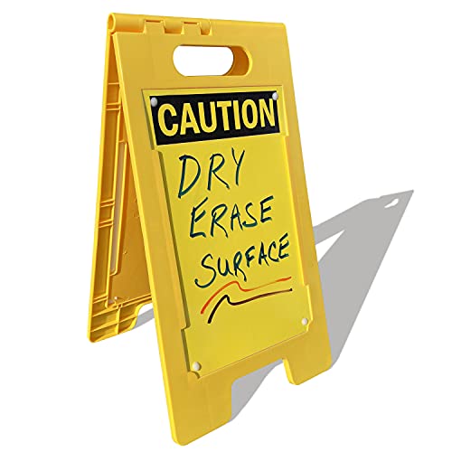 SmartSign SF-0127-FB-25x12-DE Caution Blank Foldable Floor Sign
