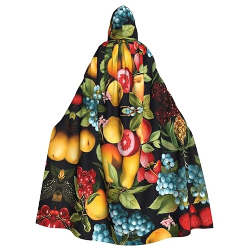 Cape à capuche imprimé fruits pour adulte homme et femme