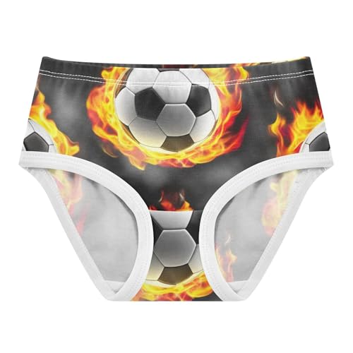Florals Toddler Underwear Floral 2t Cotton Panties for Girl Cool Soccer Balls Fire Gray Briefs Kids Undies