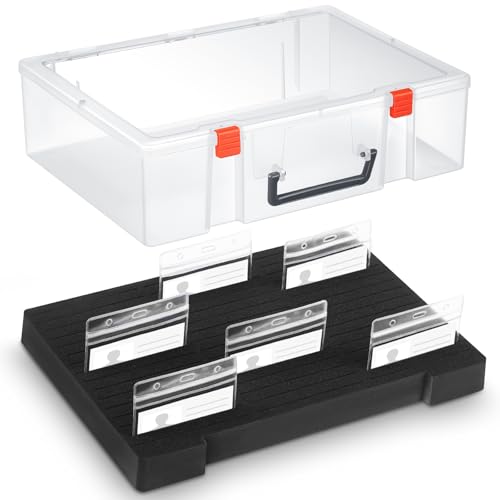 Porte-étiquette transparent pour l'école et le bureau avec trieur de badges