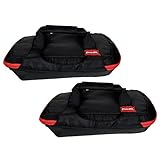 Pyrex Portable Black/Red Insulated Casserole Carrier for Hot or Cold Food, Holder for Picnic, Potluck, Cookout ? Compatible with Pyrex Glass Dishes/Lids and Hot/Cold Packs (2-Pack)