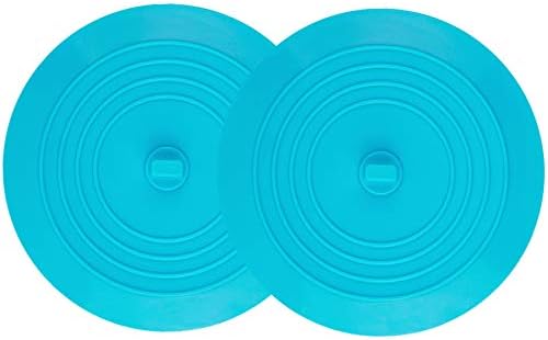 tifanso 2 Pack Bathtub Stopper 6 inches Silicone Flat Suction Cover Tub Stopper Drain Stopper Plug Sinks Hair Stopper for Bathroom Laundry and Kitchen Universal Use