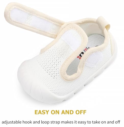 Ailylakp Baby Toddler Girls Boys Shoes Lightweight Breathable For Non-Slip Infant First Walking Shoes Outdoor Toddler Sneakers 6 9 12 18 24 Months White thumb #2