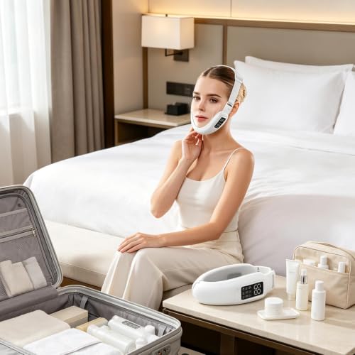 Dispositivo EMS V face lifting electric facial massager microcurrent para pómulos 6