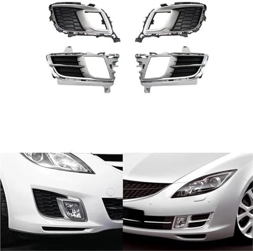 Bisel de parrilla coche con marco de luz derecho integrado para Mazda 6 2008-2012 3