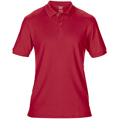 Gildan Mens DryBlend Adult Sport Double Pique Polo Shirt (XL) (Red)