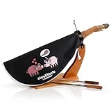 steelBlade - Jamonero Góndola + Cubre Jamón Kukuxumusu + Cuchillo Jamonero y Chaira - Soporte Jamonero fabricado en España