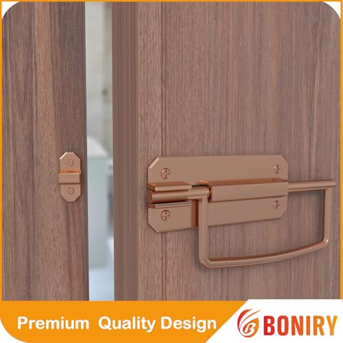 Image of Boniry Door Lock /Latch- Premium Door Locks for Main Door - High Security Main Door Latch for Home and Office - Durable and Reliable Door Latch for Enhanced Safety (Rose Gold)