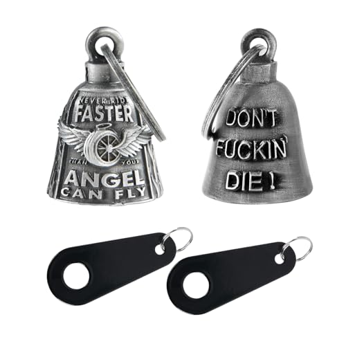 Dream Apparel Motorcycle Bells for Bikers Guardian Angel Gremlin Motorcycle Bells for Motorcycle Rider Key Chain for Luck
