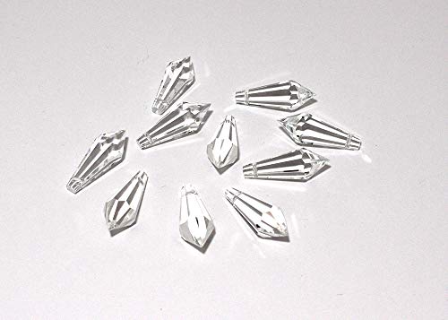 ILAB 10PZ PRISMA GOCCIA CRISTALLO PENDAGLIO RICAMBIO LAMPADARIO APPLIQUES ACCESSORI