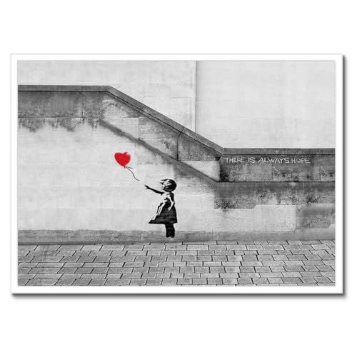 Poster de collection Fille avec un ballon cadre noir haut de gamme