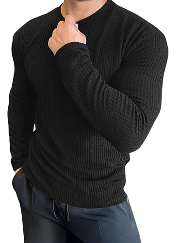 Image of Noble Monk Men's Round Neck T Shirt |Full Sleeves |Solid Pattern | Casual T-Shirt for Men